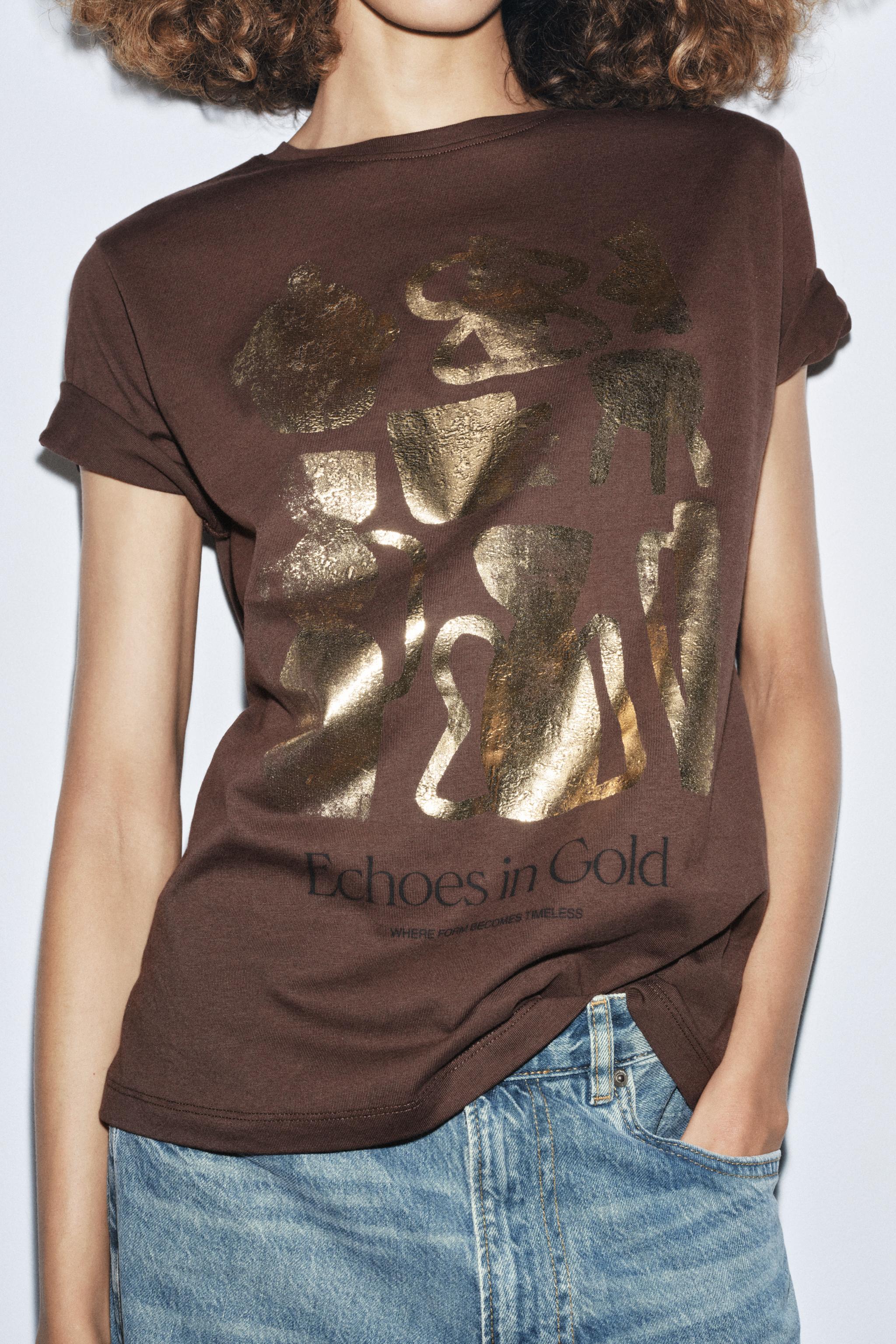 METALLIC SHORT SLEEVE T-SHIRT